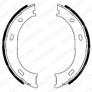 Тормозные колодки ручника DELPHI LS1905