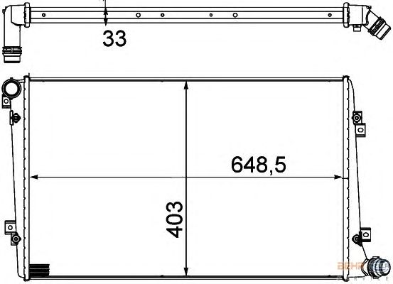 Радиатор, охлаждение двигателя HELLA 8MK 376 756-701