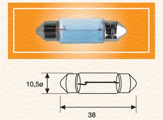 Лампа накаливания MAGNETI MARELLI 009461100000 (фонарь освещения номерного знака, внутреннее освещение)