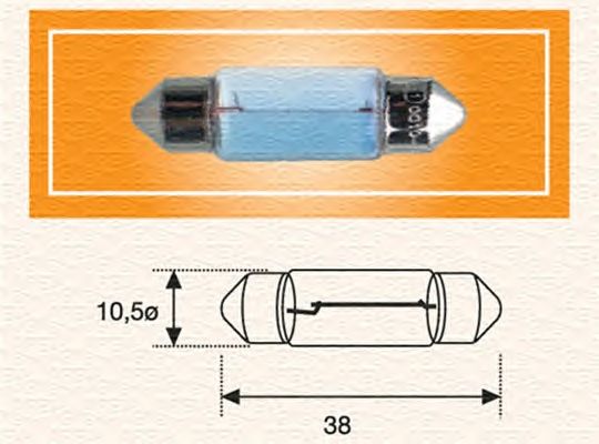 Лампа накаливания MAGNETI MARELLI 009462100000 (фонарь освещения номерного знака, внутреннее освещение)