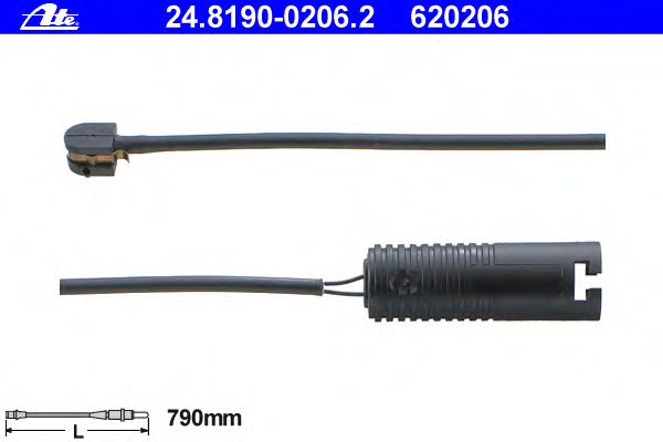 Датчик износа колодок ATE 24.8190-0206.2