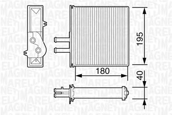 Радиатор отопителя MAGNETI MARELLI 350218057003