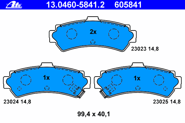 Тормозные колодки ATE 13.0460-5841.2