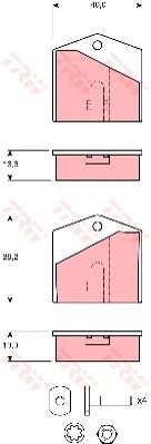 Тормозные колодки TRW GDB1640