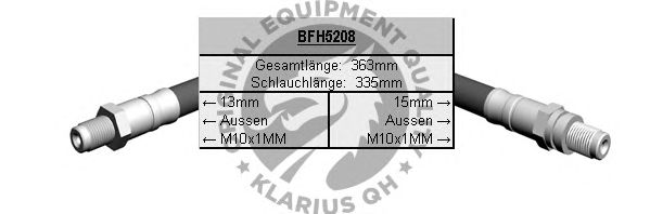 Тормозной шланг QH International BFH5208