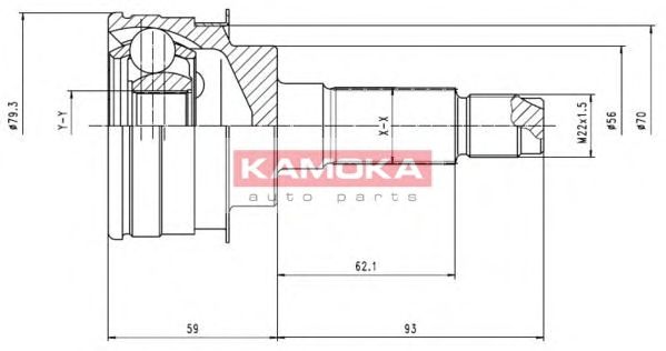 Комплект ШРУСов KAMOKA 6476