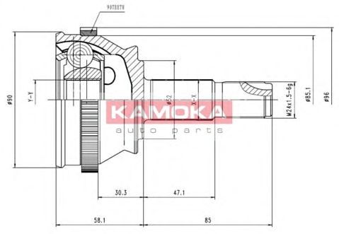 Комплект ШРУСов KAMOKA 7342