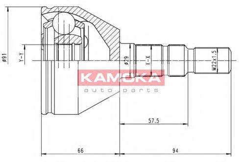 Комплект ШРУСов KAMOKA 6037