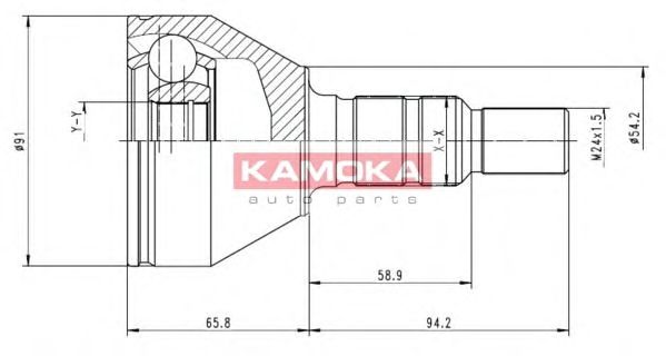 Комплект ШРУСов KAMOKA 6039