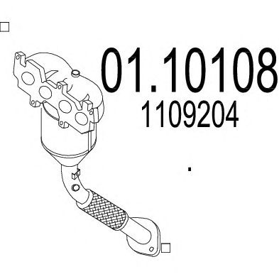 Труба выхлопного газа MTS 01.10108
