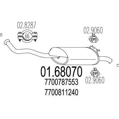 Глушитель MTS 01.68070