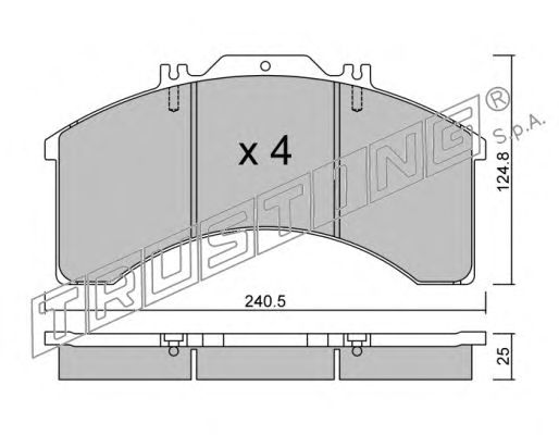 Тормозные колодки TRUSTING 597.0
