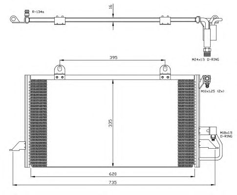 Радіатор кондиціонера NRF 35248