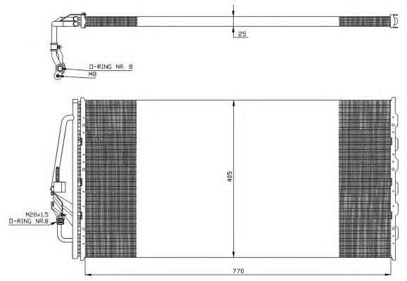 Радіатор кондиціонера NRF 35277