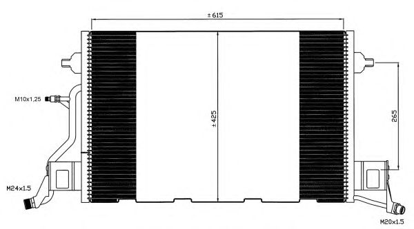 Радиатор кондиционера NRF 35564