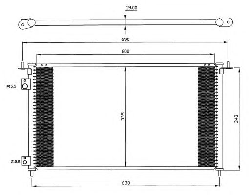 Радіатор кондиціонера NRF 35636