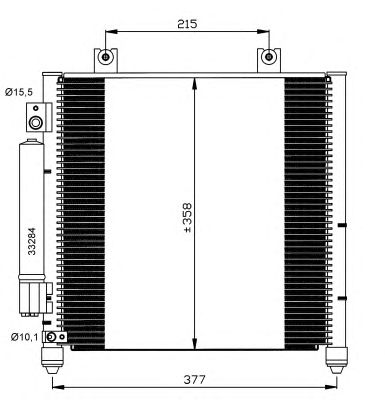 Радіатор кондиціонера NRF 35637