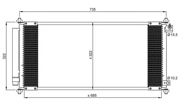 Радиатор кондиционера NRF 35791