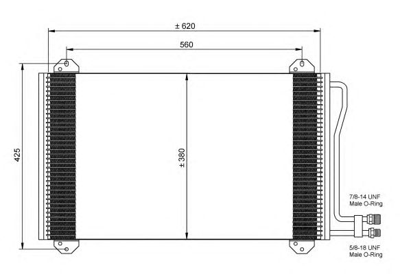 Радиатор кондиционера NRF 35811