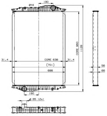 Радиатор, охлаждение двигателя NRF 509892