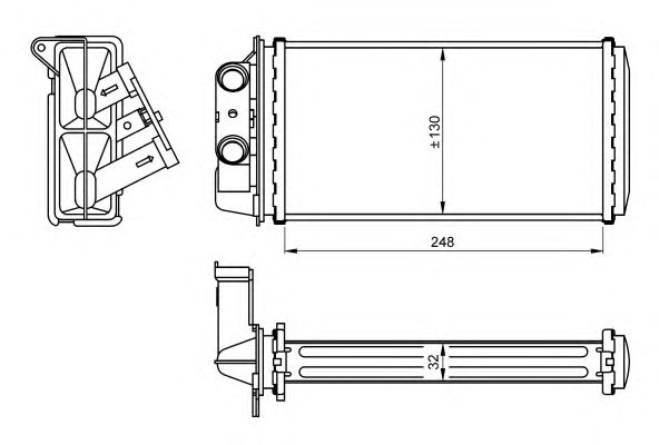 Радиатор отопителя NRF 54268