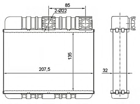 Радиатор отопителя NRF 54277