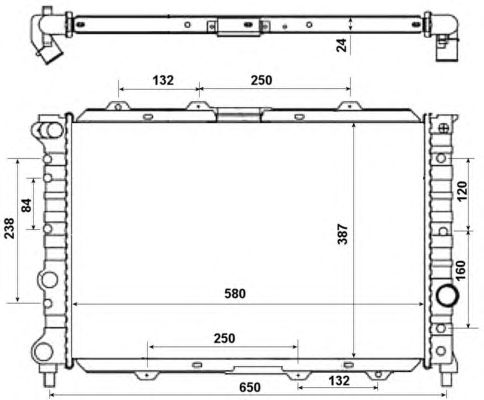 Радиатор, охлаждение двигателя NRF 58202