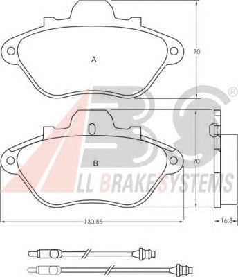 Тормозные колодки A.B.S. 36670
