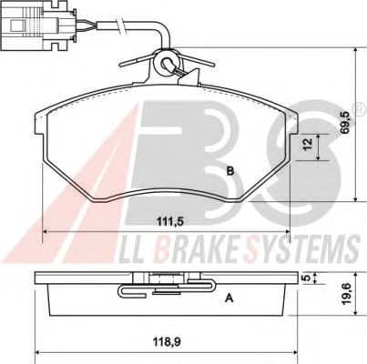 Тормозные колодки A.B.S. 36811