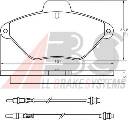 Тормозные колодки A.B.S. 36837