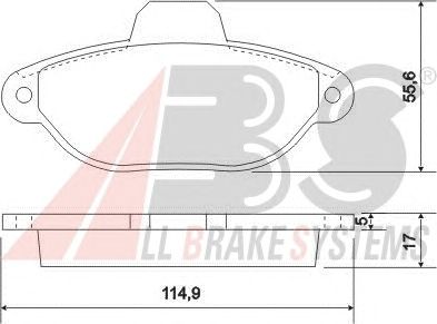 Тормозные колодки A.B.S. 36854