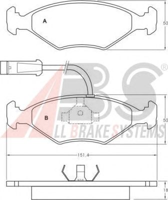 Тормозные колодки A.B.S. 36855