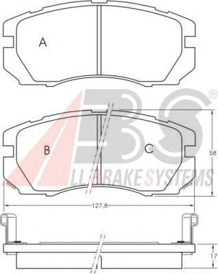 Тормозные колодки A.B.S. 36878