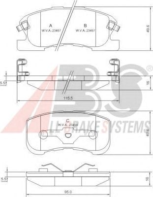Тормозные колодки A.B.S. 37169