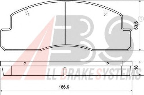 Тормозные колодки A.B.S. 37354