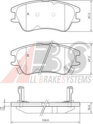 Тормозные колодки A.B.S. 37432