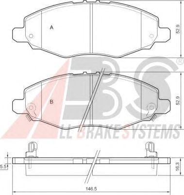 Тормозные колодки A.B.S. 37672