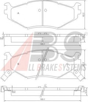 Тормозные колодки A.B.S. 38522