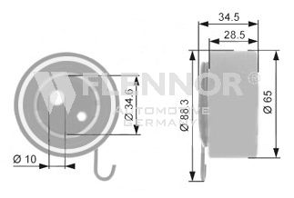 Натяжной ролик ремня ГРМ FLENNOR FS04107