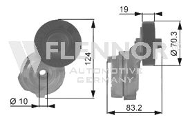 Натяжной ролик поликлинового ремня FLENNOR FS99285