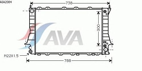 Радиатор, охлаждение двигателя AVA QUALITY COOLING AIA2084