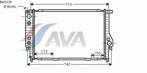 Радиатор, охлаждение двигателя AVA QUALITY COOLING BW2134