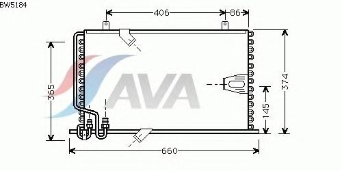Радіатор кондиціонера AVA QUALITY COOLING BW5184