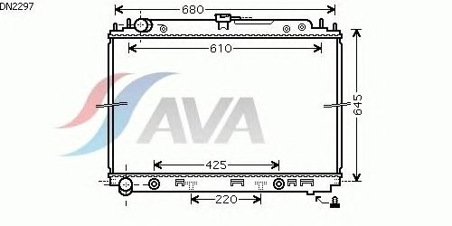 Радиатор, охлаждение двигателя AVA QUALITY COOLING DN2297