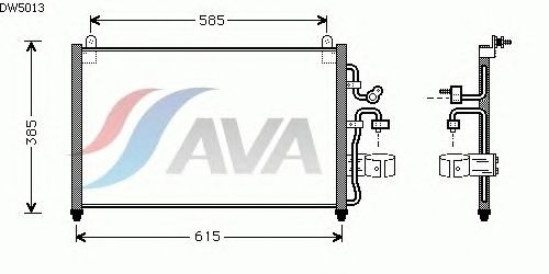 Радиатор кондиционера AVA QUALITY COOLING DW5013