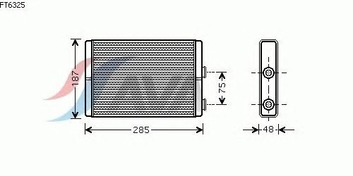 Радиатор отопителя AVA QUALITY COOLING FT6325