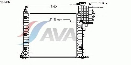 Радиатор, охлаждение двигателя AVA QUALITY COOLING MS2336