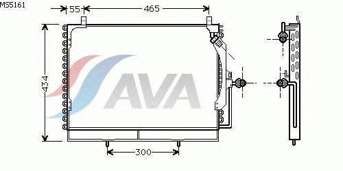 Радиатор кондиционера AVA QUALITY COOLING MS5161