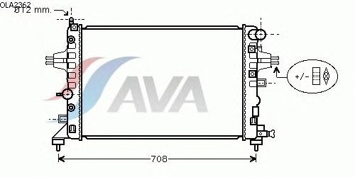 Радиатор, охлаждение двигателя AVA QUALITY COOLING OLA2362