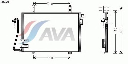 Радиатор кондиционера AVA QUALITY COOLING RT5221